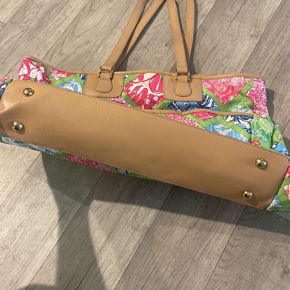 Lilly Pulitzer jubilee patchwork diaper bag with changing pad RARE - Picture 5 of 12